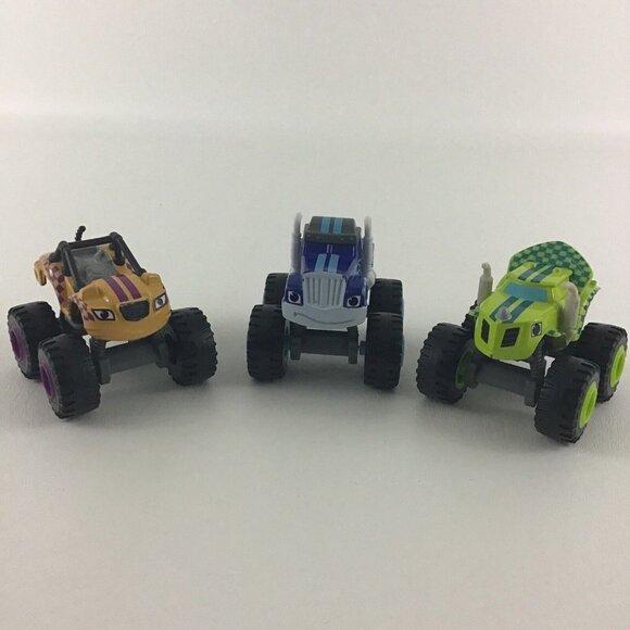 Mattel Other - Blaze And The Monster Machines Crusher Zeg Stripes Diecast Truck Lot 2014 Mattel